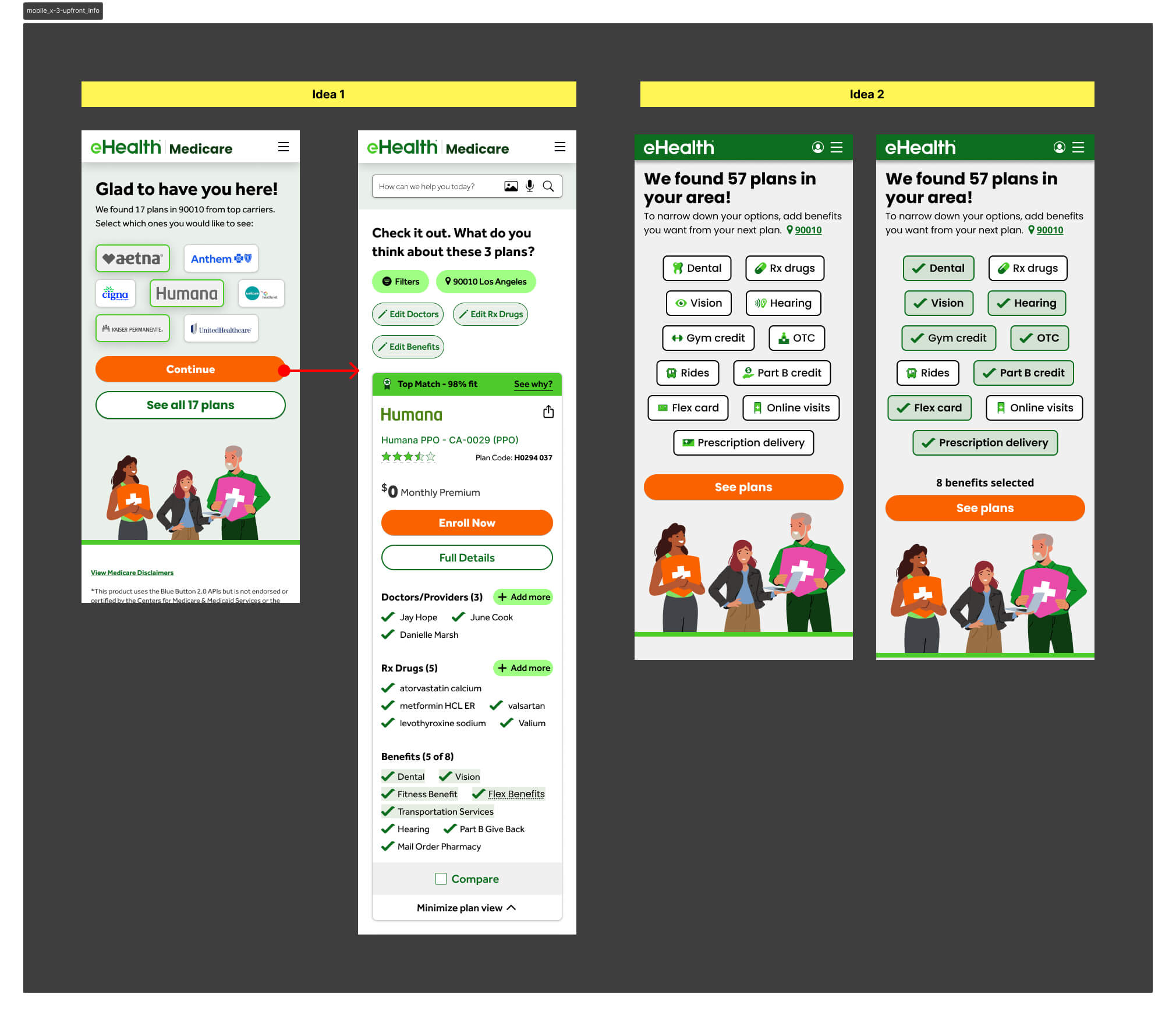 Upfront information collection concept