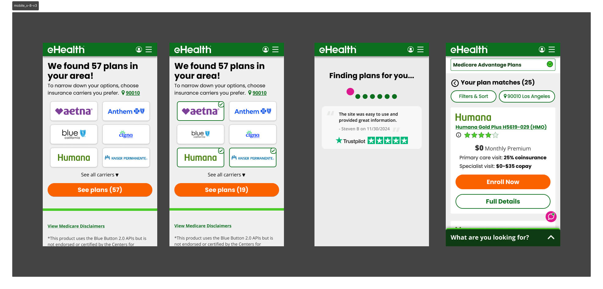 Version 3 — carrier selection as primary filter